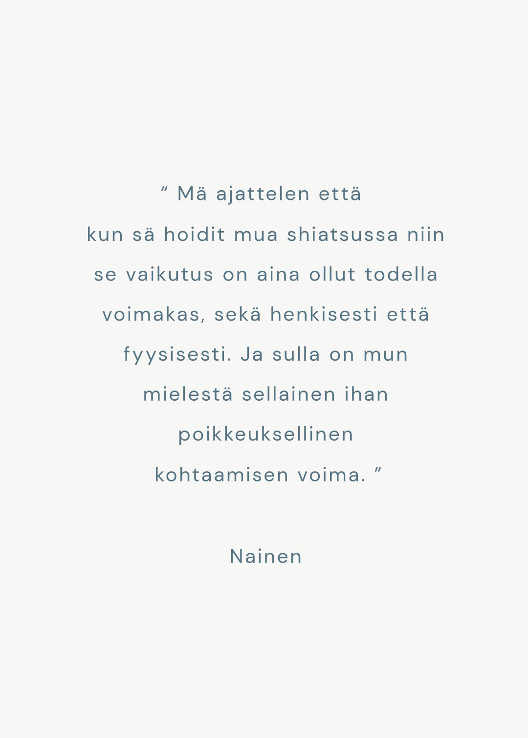 shiatsu asiakaspalaute